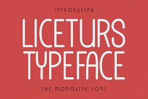 Liceturs Typeface Monoline Font, a Sans Serif Font by Maulana Creative