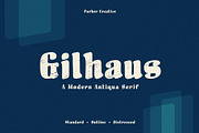 Gilhaus - A Modern Antiqua Serif, a Serif Font by Parker Creative (Thumbnail 1 of 7)