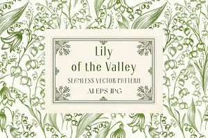 Lilly of the valley pattern, a Pattern Graphic by FleurArt