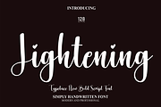 Lightening | Script Font, a Script Font by Scratchones (Thumbnail 1 of 8)