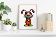 Watercolor Quirky Santa Clipart, an Illustration by Canvas Craft (Thumbnail 7 of 7)