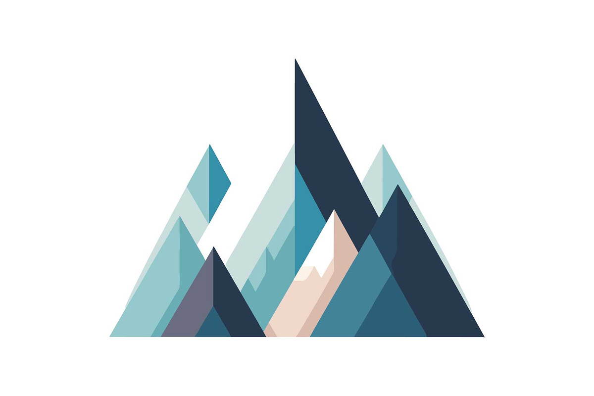 Geometric Mountain Icons Pack, an Object Graphic by yasushie (Photo 3 of 12)