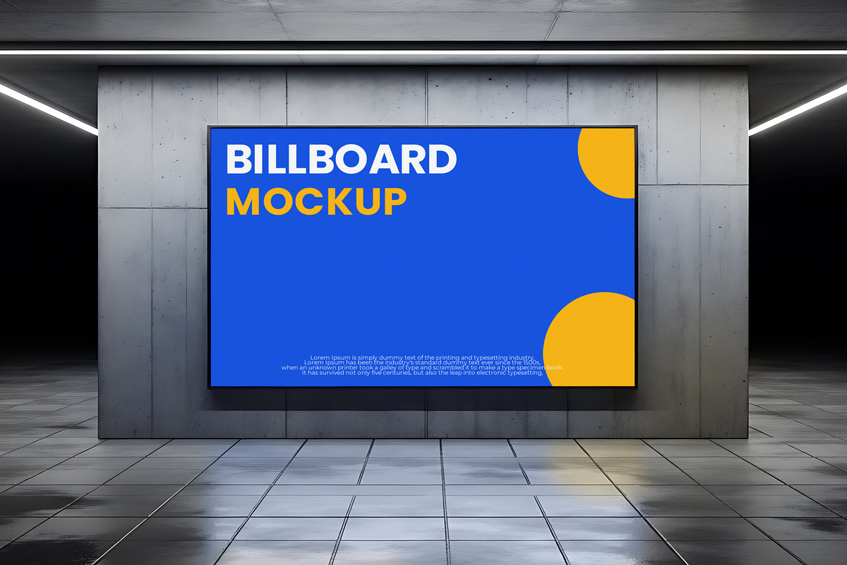 Modern Underground Billboard Mockup, an Advertising Mockup by Viswal Studio (Photo 2 of 2)