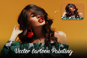 Vector Cartoon Painting Action