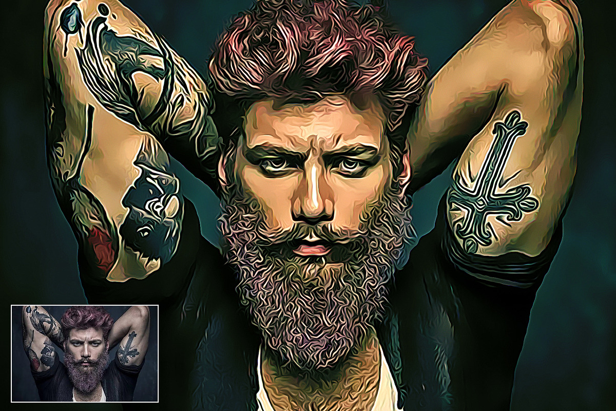 POP Oil Painting Effect, an Action Add-On by U_Design (Photo 3 of 7)