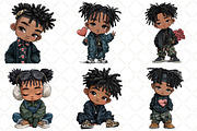 Valentine Holiday Black Boy Clipart, an Illustration by Black Bird Studio (Thumbnail 2 of 6)