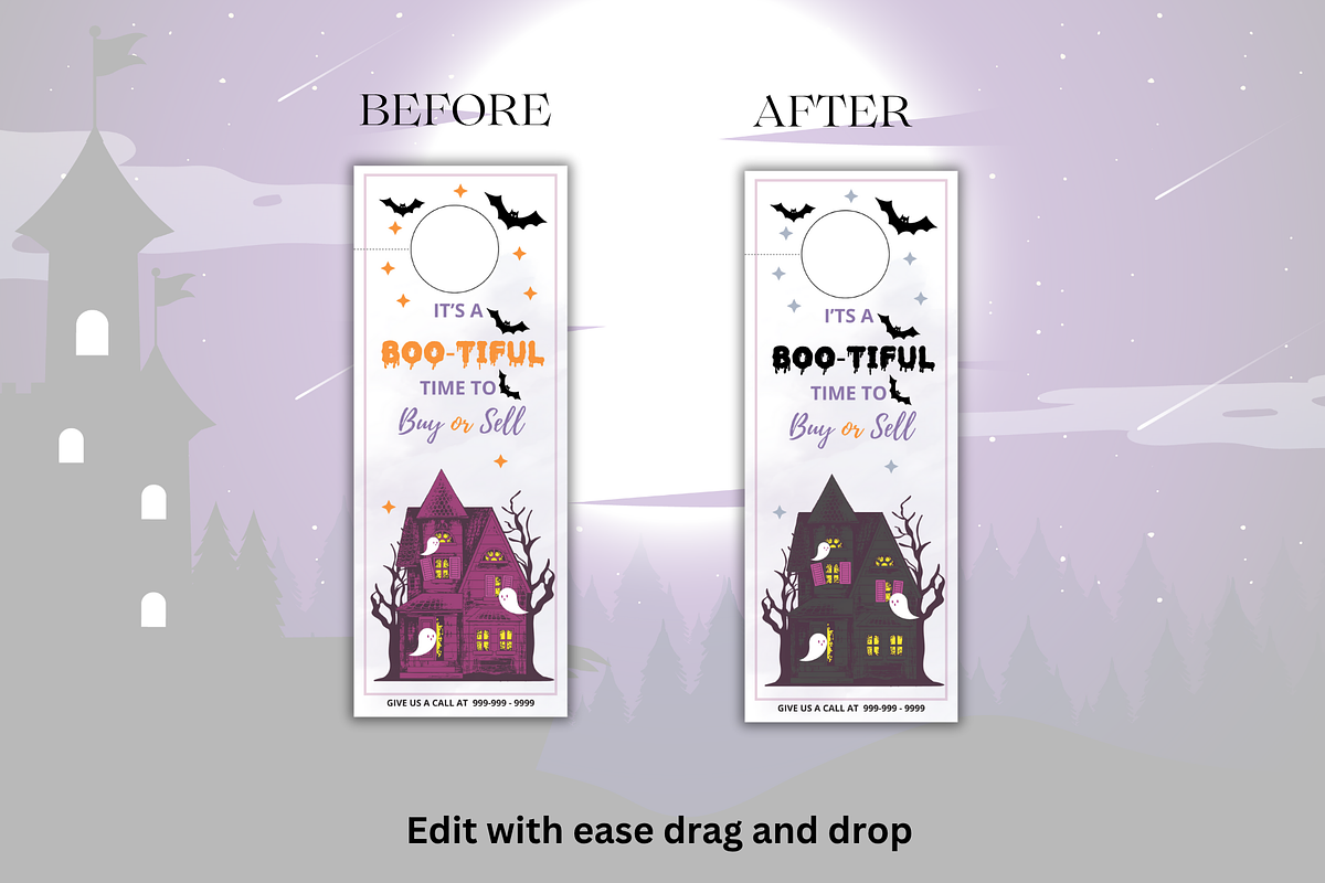 Halloween Door Hanger Real Estate, a Stationery Template by SassyCorners (Photo 6 of 10)