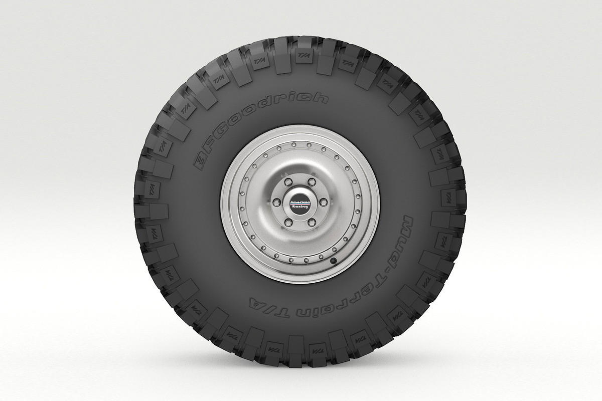 OFF ROAD WHEEL AND TIRE 6, a Cars & Vehicle 3D Model by NNAVAS 3D (Photo 4 of 12)