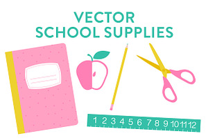 Vector School Supplies