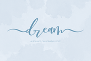 Dream Script with Swashes, a Script Font by Beck McCormick (Thumbnail 1 of 11)