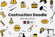 Construction Doodle Illustration, an Object Graphic by SLAB! Design (Thumbnail 1 of 2)