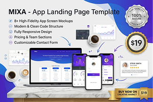 High-Converting SaaS & App Landing, a HTML Template by Themeplaza
