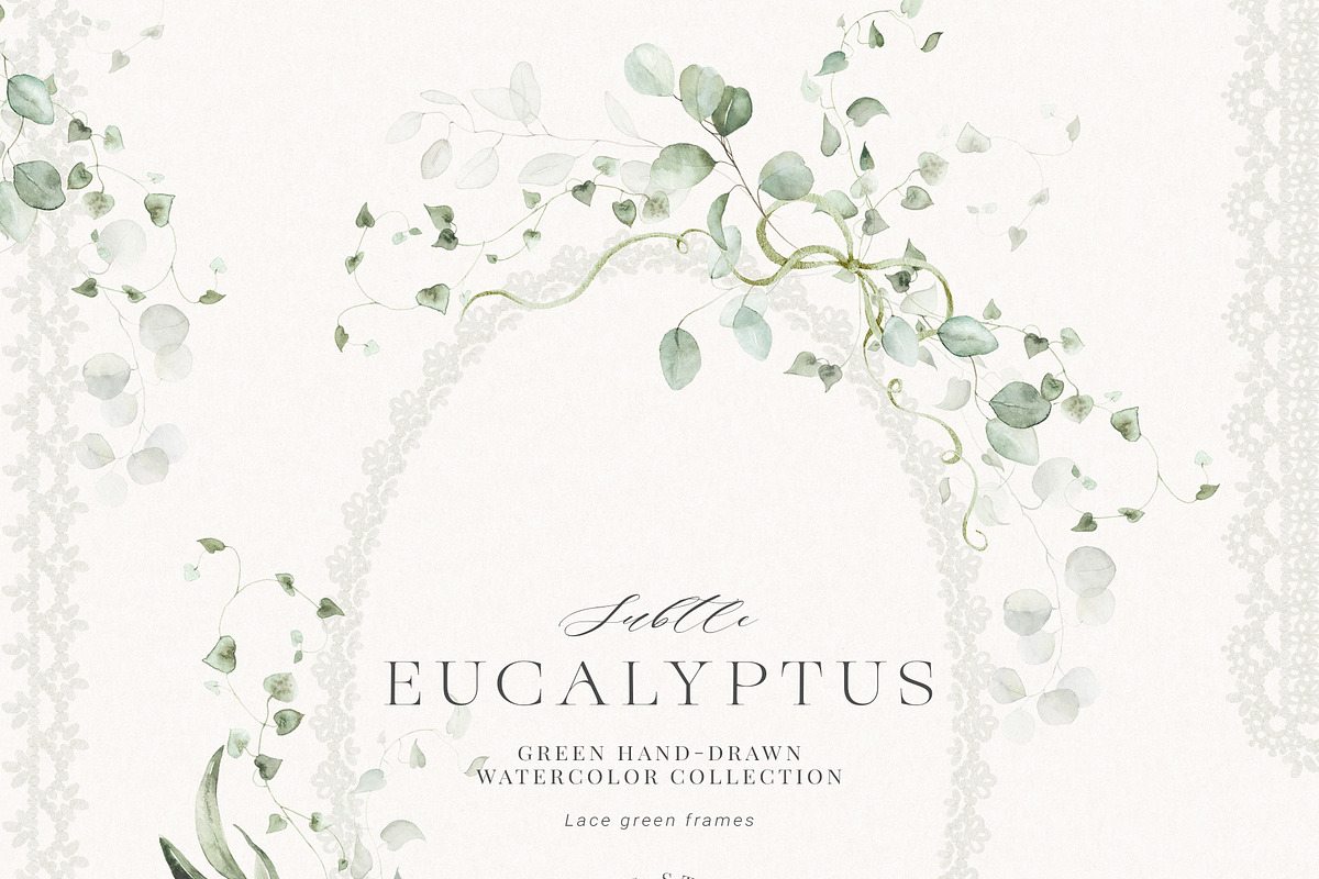 Watercolor Eucalyptus Green Floral, a Decorative Illustration by Veris Studio (Photo 4 of 20)