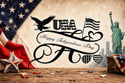 Spirit Patriotic Monogram, a Handwritten Font by Yoga Letter (Thumbnail 2 of 6)
