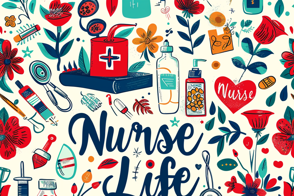 Nurse Pattern, a Background Graphic by Printable Treasure (Photo 2 of 4)