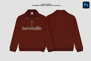 Quarter zip sweatshirt mockup, a Shirt Mockup by Barmecide Mockup Studio