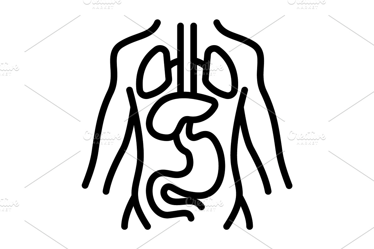 Anatomy medical black icon, an Outline Icon by Creative priyanka