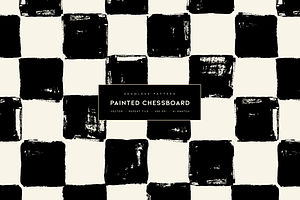 Painted Chessboard Vector Pattern