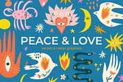Peace and Love Bundle, an Animal Illustration by Annie Konst (Thumbnail 1 of 22)