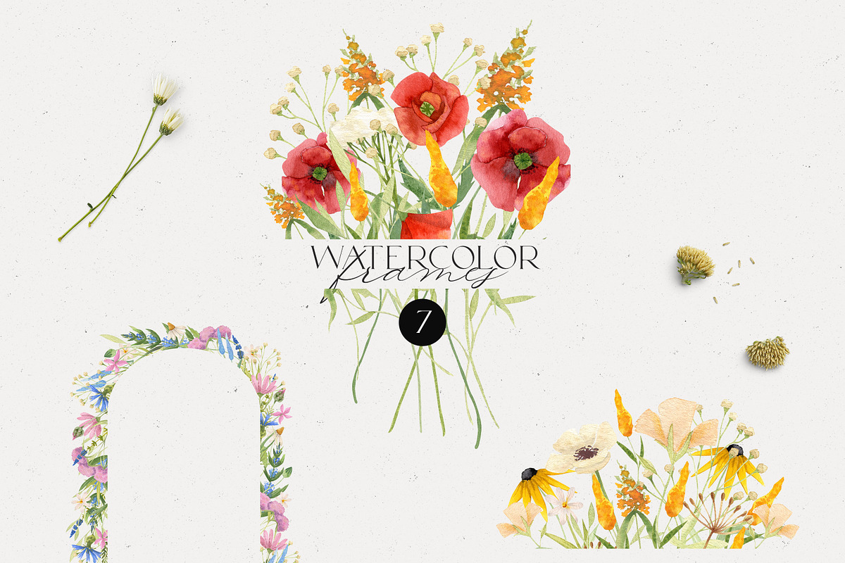 Watercolor Wildflowers Collection, an Illustration by Alisha Gronska (Photo 3 of 10)