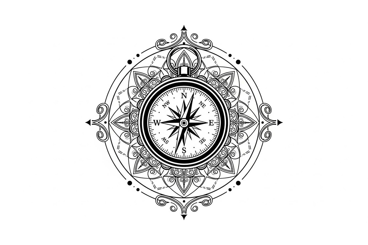 Ornamental Compass Rose SVG Bundle, an Illustration by Gaye Art (Photo 14 of 31)