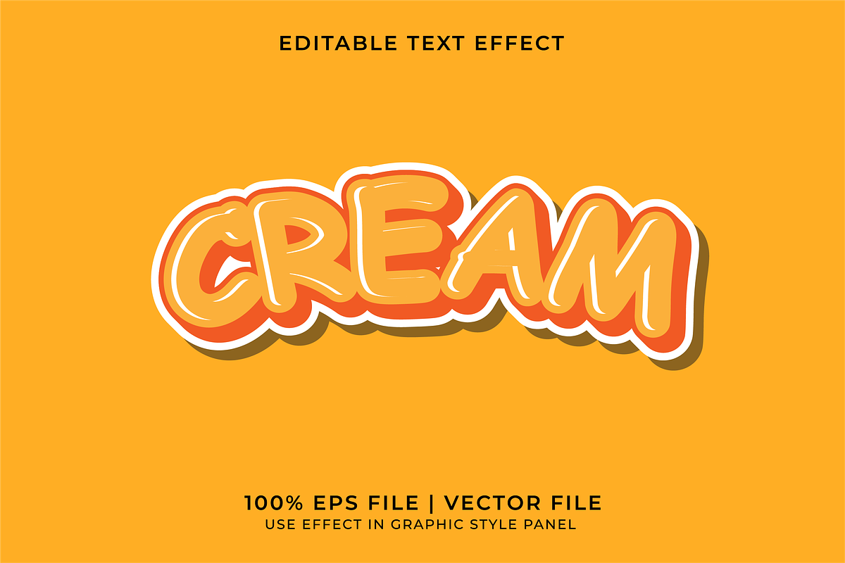 Cute Cream Text Effects Bundle, a Layer Style Add-On by WM48 Shop (Photo 3 of 10)