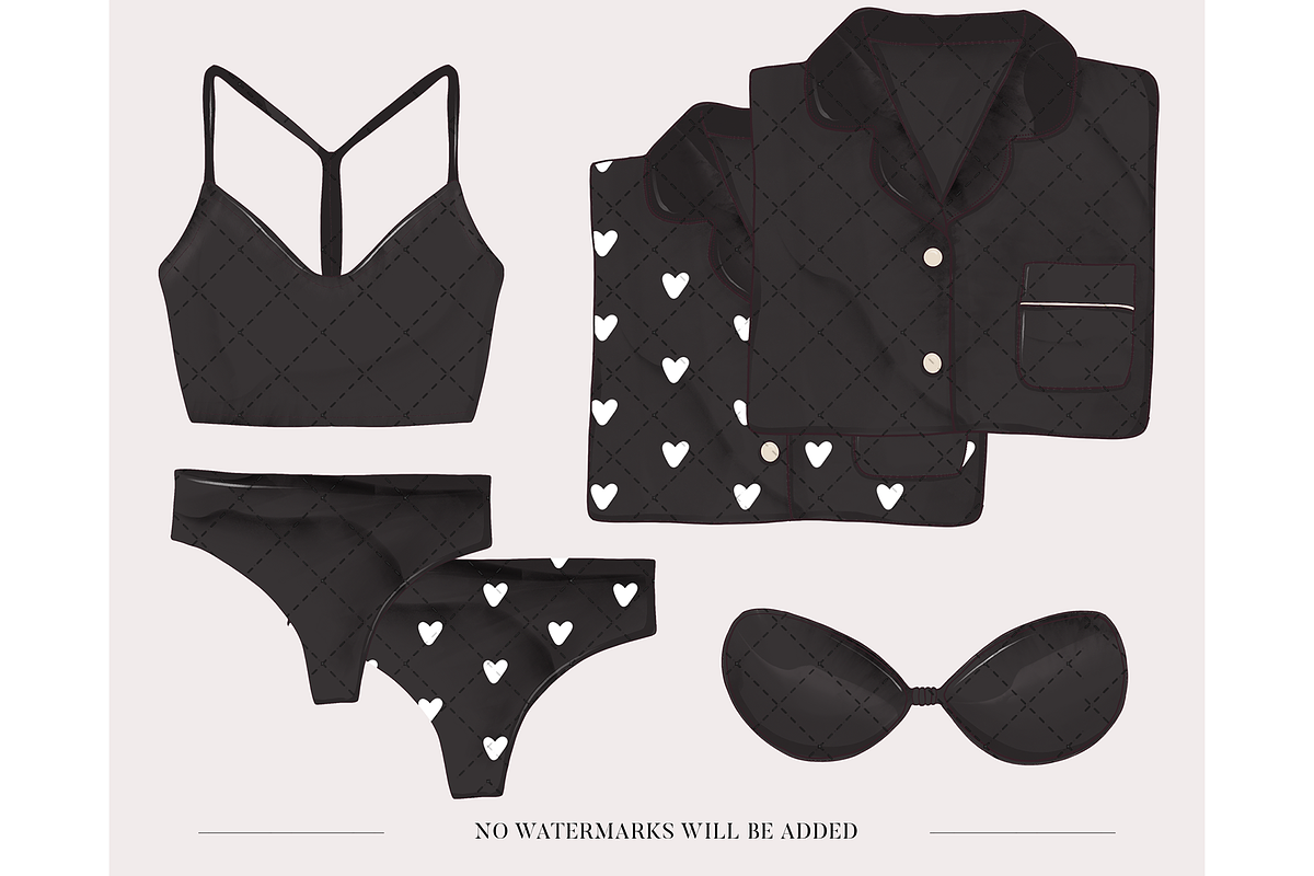 Lingerie pantie underwear clipart, an Illustration by Milatoo (Photo 6 of 7)