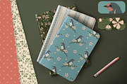 Vintage Apple Blossom & Swallows, a Pattern Graphic by PenguinArtStudio (Thumbnail 8 of 15)