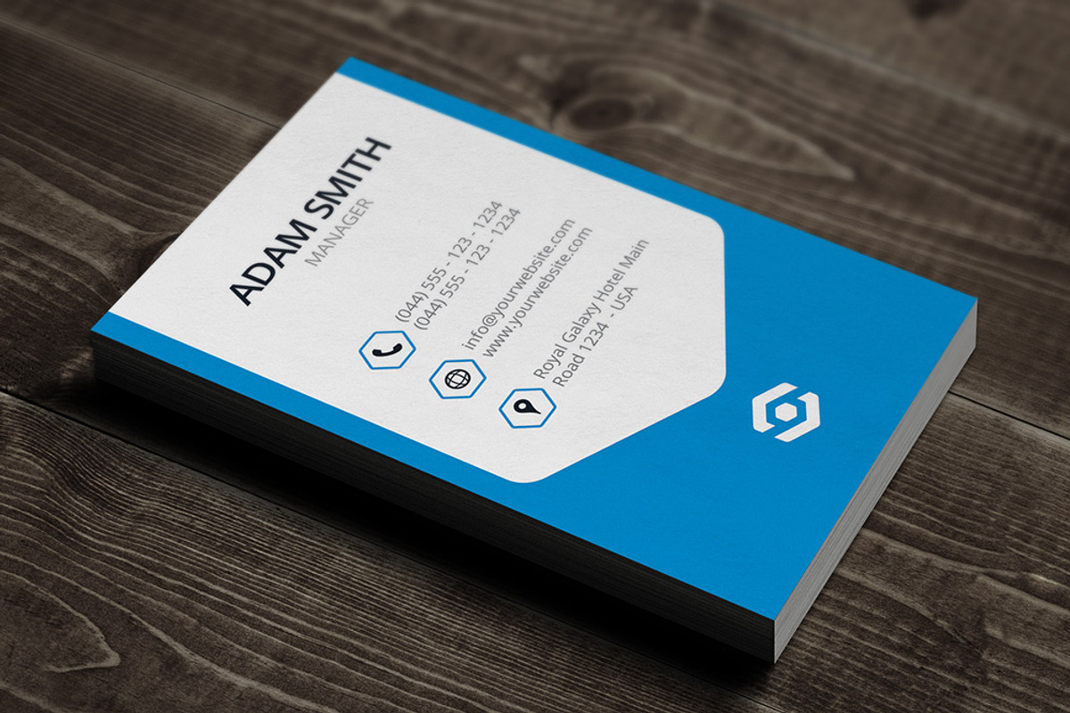 Vertical Business Card Template 04, a Business Card Template by Arslan (Photo 2 of 2)
