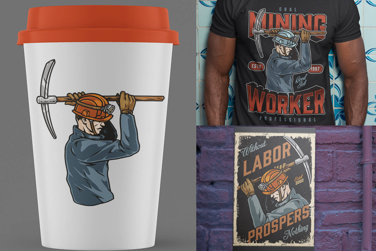 Handymen illustrations, a Branding & Logo Template by DGIM studio (Photo 6 of 6)