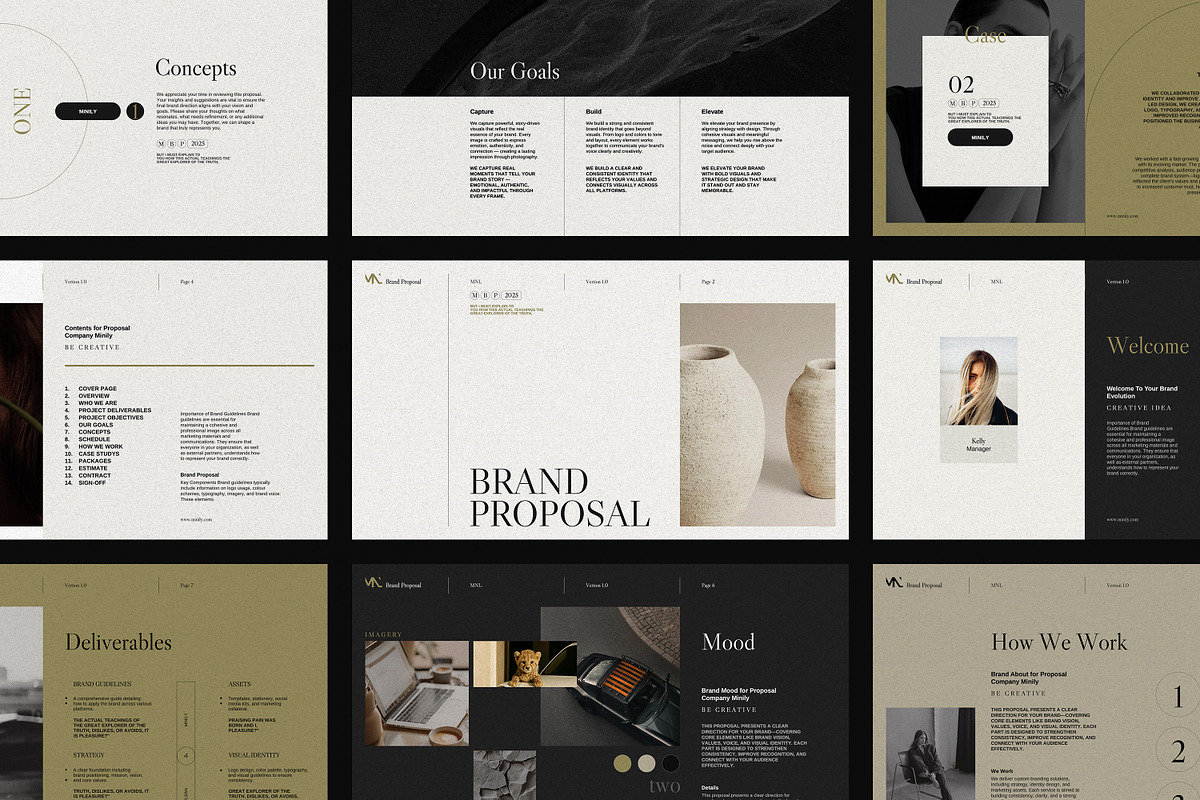 MINILY | Brand Proposal, a Branding & Logo Template by Minily (Photo 1 of 10)
