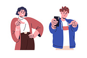 Happy people pointing at you set, a Person Illustration by Good Studio (Thumbnail 3 of 7)