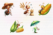 Happy Cute Ants Cartoon Clipart, an Illustration by CreationArt (Thumbnail 4 of 4)