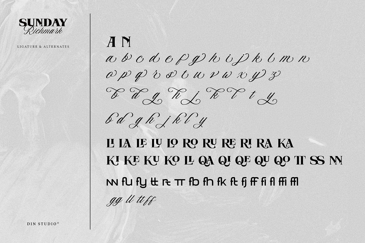 Sunday Richmark Serif Script Family, a Sans Serif Font by din-studio.com (Photo 7 of 16)
