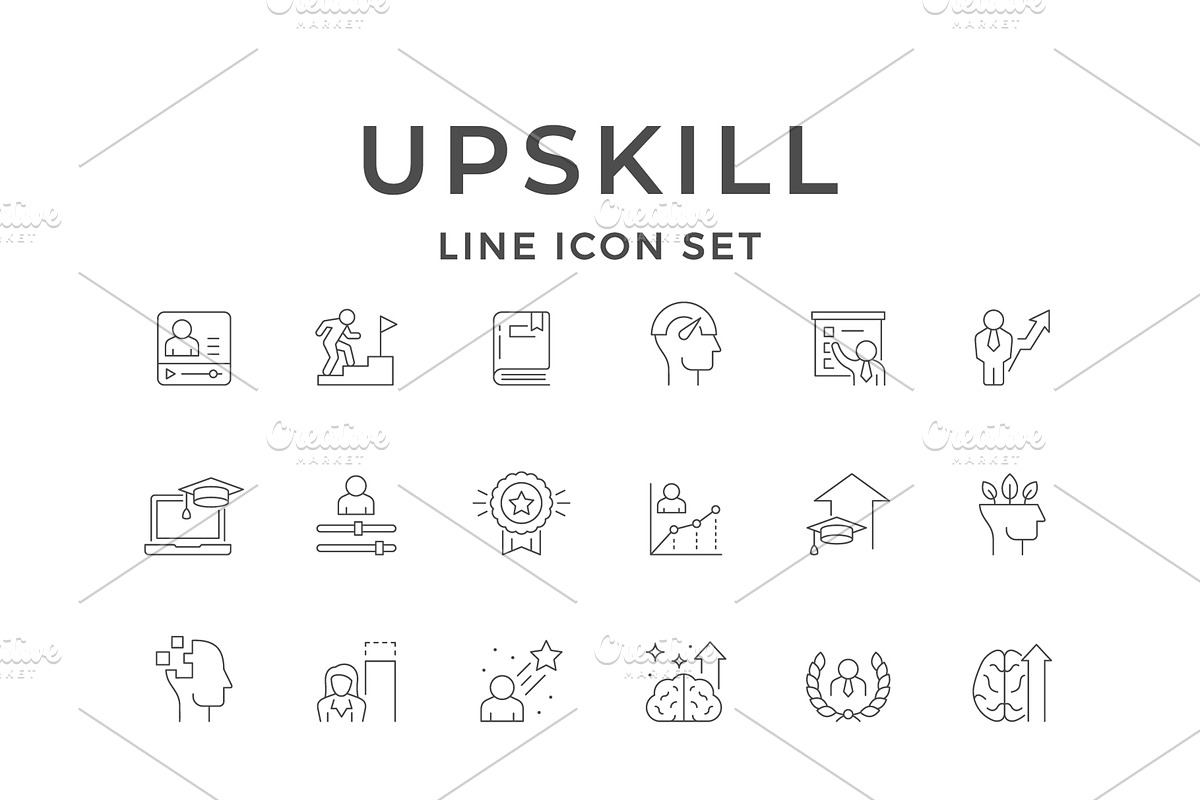Set line icons of upskill, an Icon by motorama