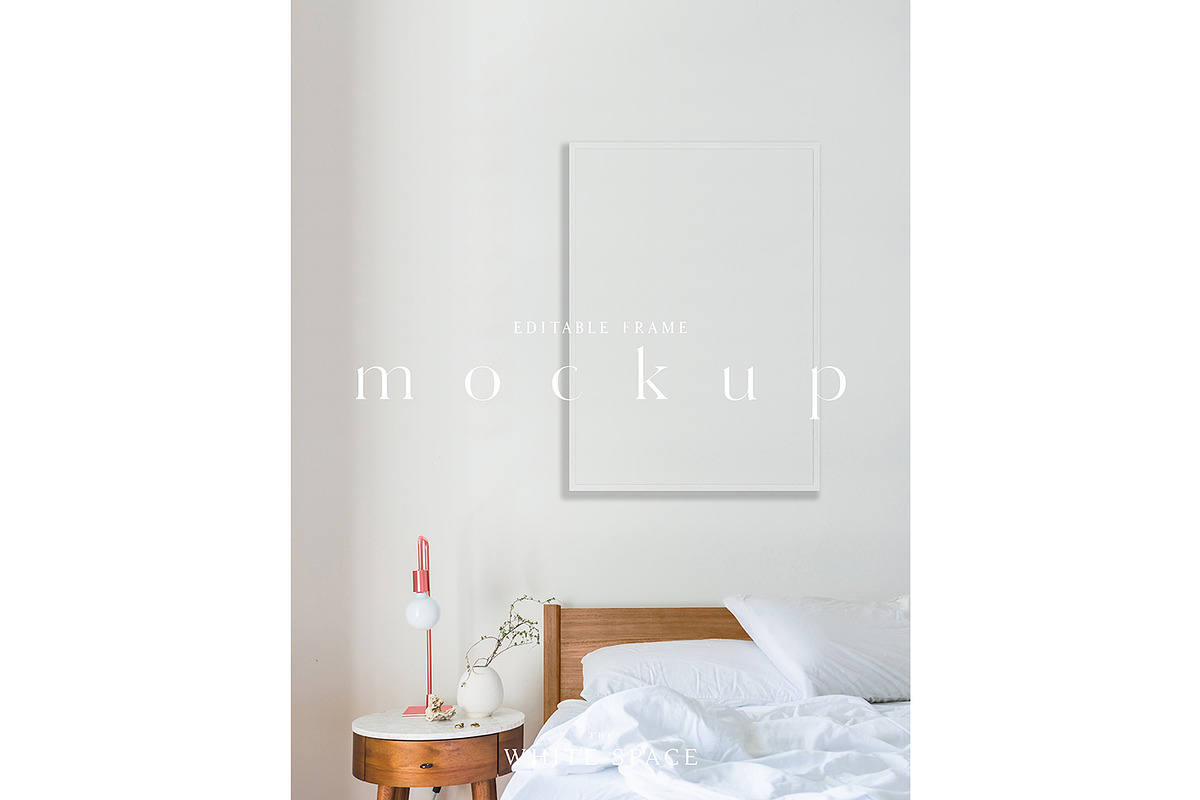 Bedroom Mockup Customisable Editable, a Print Template by The White Space Co. (Photo 3 of 8)
