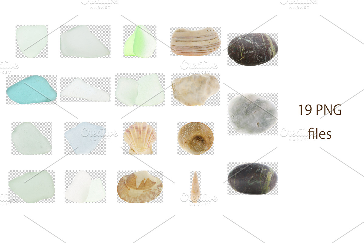 Sea glass, shells and stones. Pack., a Nature Photo by Pullia (Photo 2 of 10)