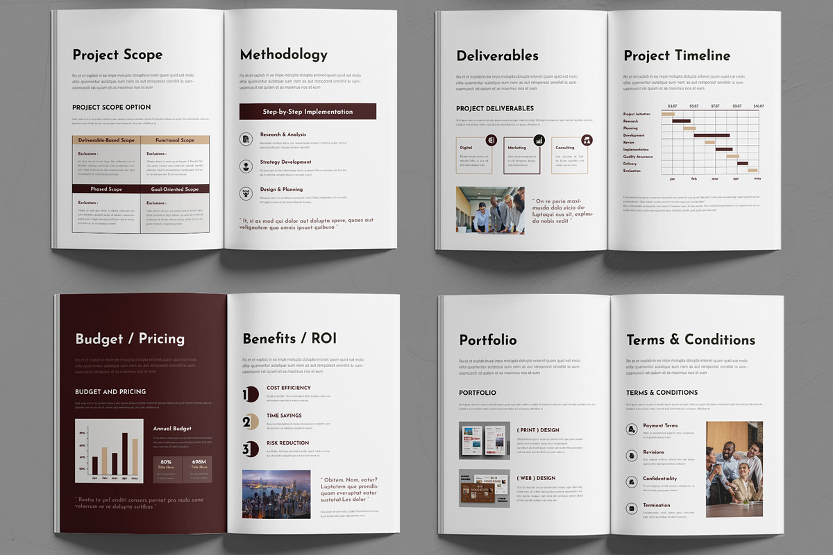 Clean and Business Proposal Booklet, a Brochure Template by MightyDesign (Photo 3 of 6)