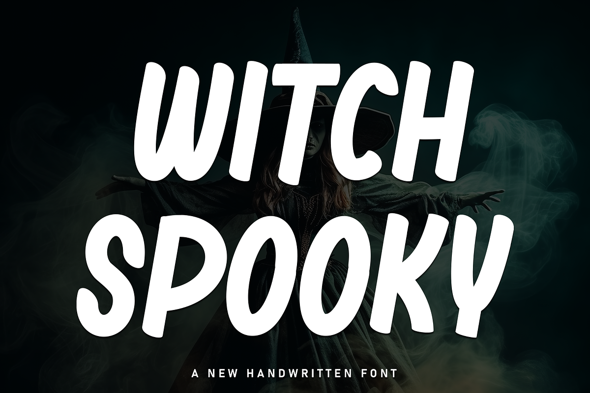 Witch Spooky | Script Font, a Script Font by Scratchones (Photo 1 of 8)