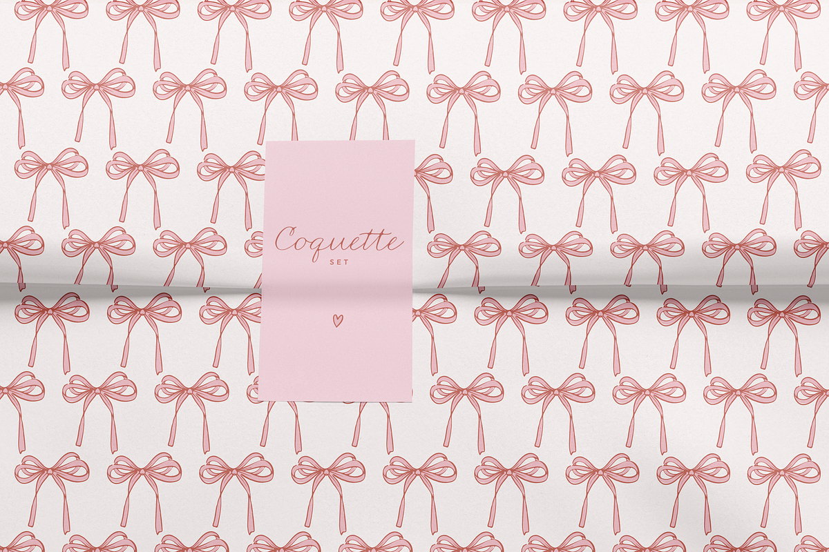 Coquette set | graphics & patterns, a Decorative Illustration by Ola_Mazur (Photo 5 of 6)
