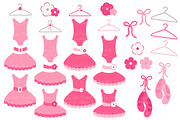 Hot Pink Ballet Tutus Clipart, an Illustration by Amanda Ilkov (Thumbnail 2 of 2)
