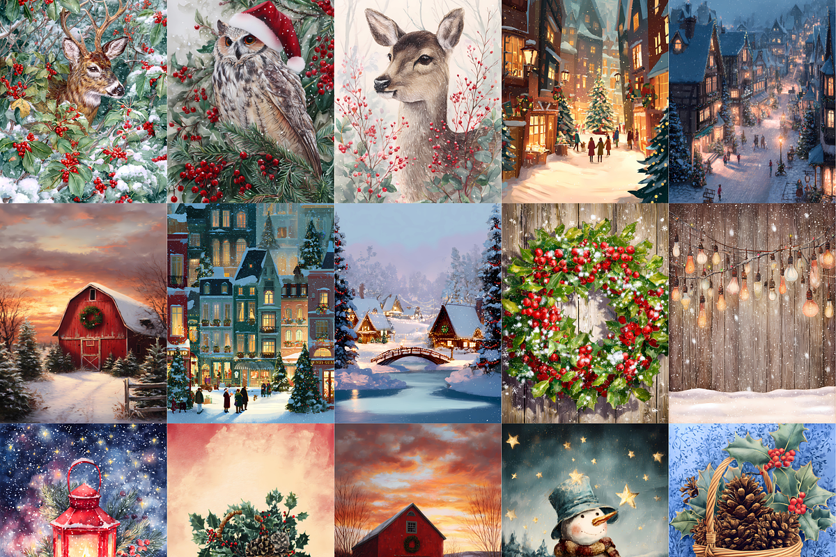 Cozy Winter Christmas Junk Journal, a Seasonal Illustration by LA Design (Photo 3 of 10)