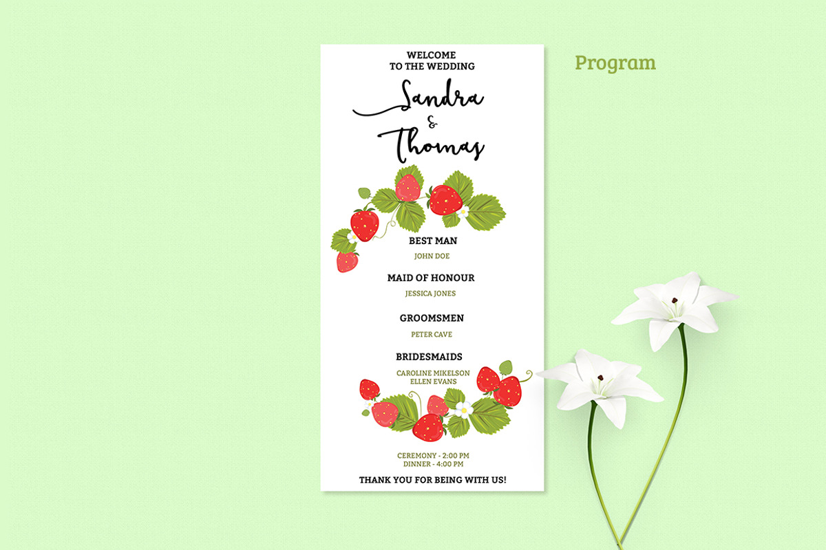 Summer Wedding Invitation Set, an Invitation Template by land art (Photo 5 of 9)