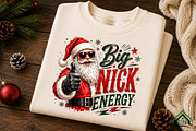 Santa Big Nick Energy Christmas, a Seasonal Illustration by Craft Nest (Thumbnail 6 of 6)