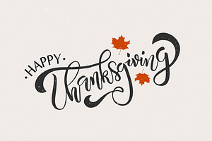 Thanksgiving Lettering Typography