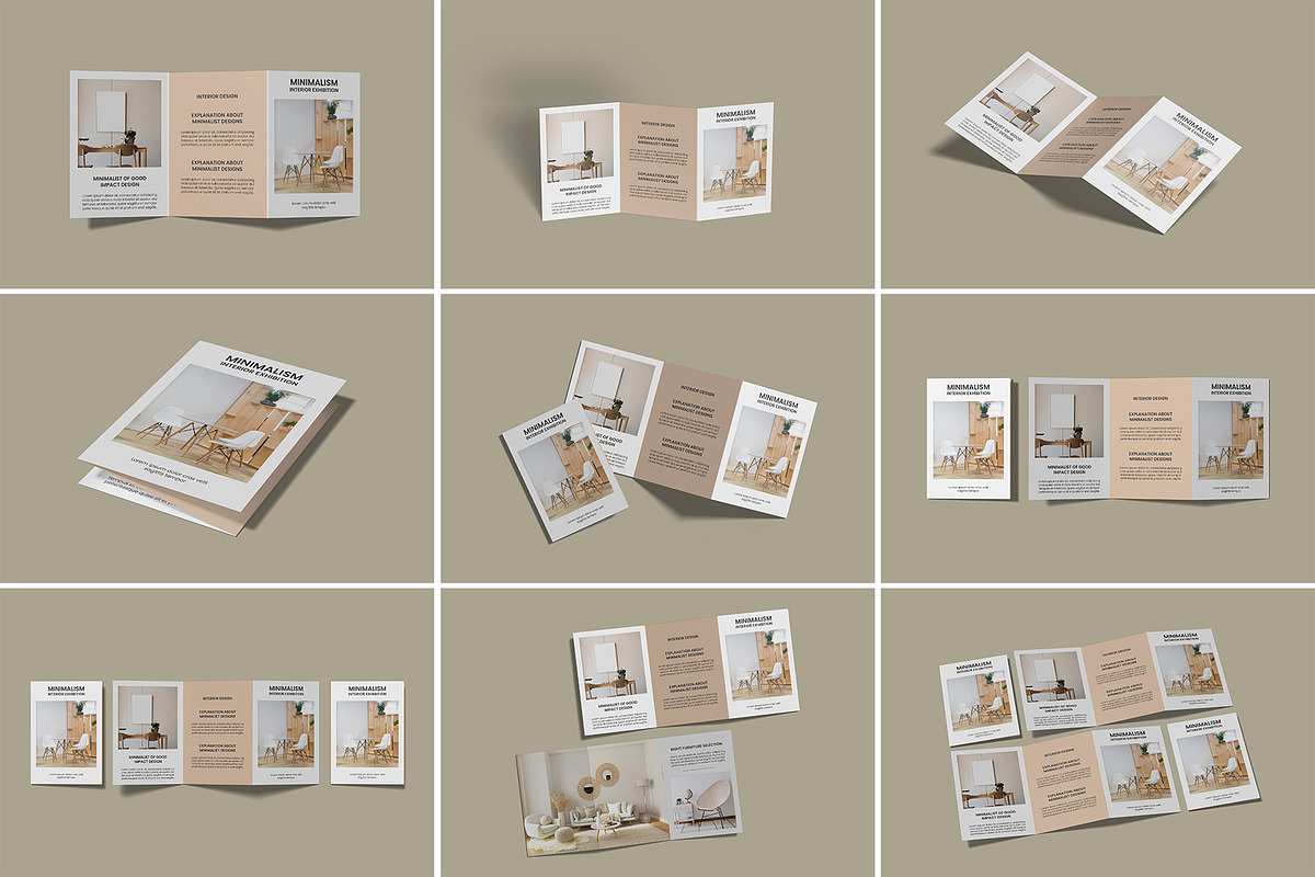 A4 Trifold Brochure Mockup Bundles, a Brochure Template by Graphic Aesthetic (Photo 2 of 13)