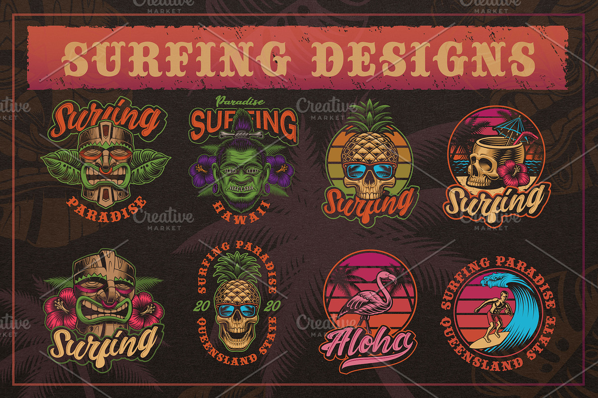 Surfing Illustrations bundle, an Illustration by Natali_ (Photo 1 of 8)