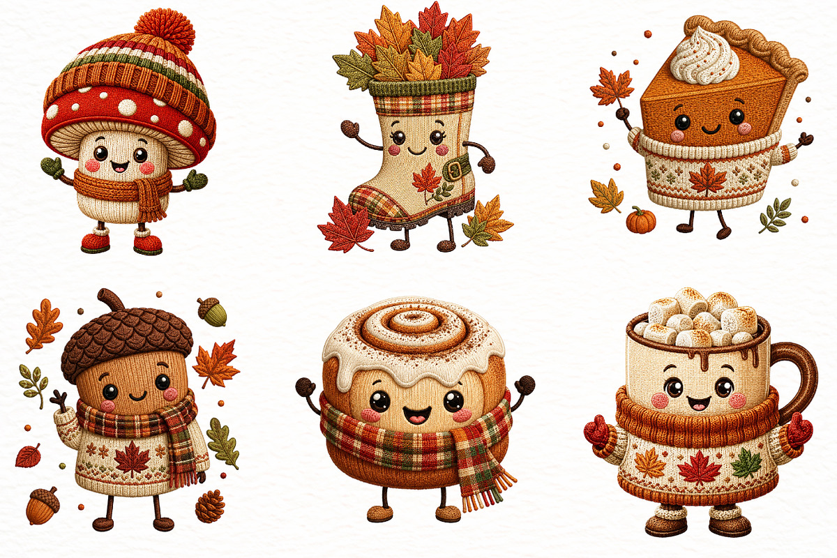 Whimsical Autumn Doodle Clipart, a Seasonal Illustration by Designworld (Photo 2 of 5)