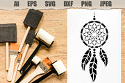 Stencil Dreamcatcher, a Decorative Illustration by MARYCRAFTIRIA (Thumbnail 2 of 3)