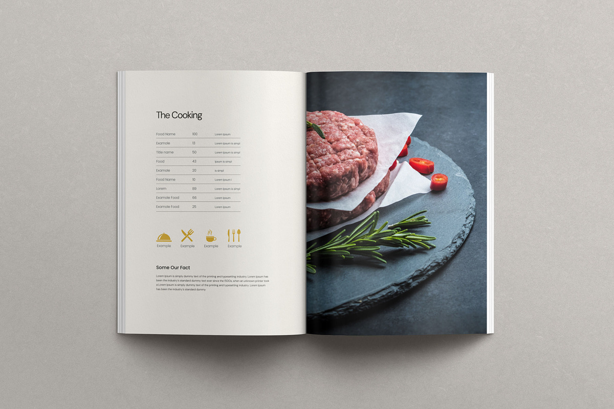 Cooking Book Template, a Brochure Template by Creatiya Type (Photo 3 of 7)